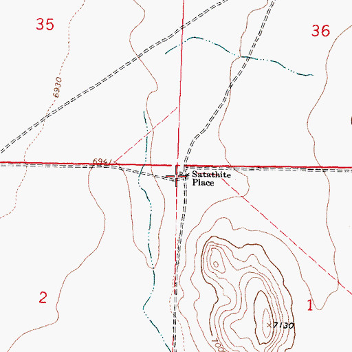 Topographic Map of Satathite Place, NM