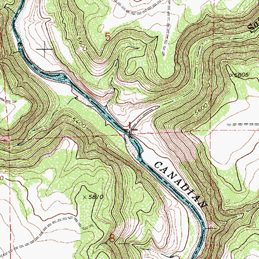 Topographic Map of Sauz Creek, NM