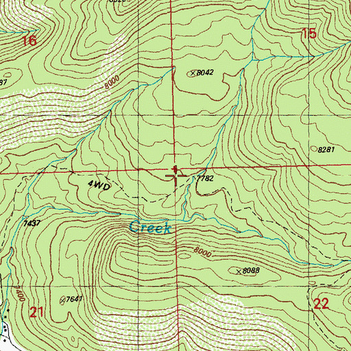 Topographic Map of Saw Mill Ruins (historical), NM