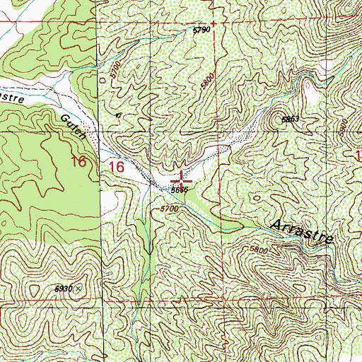 Topographic Map of Sawmill Canyon, NM
