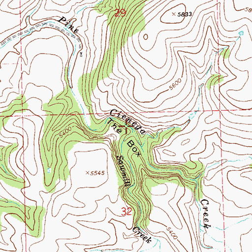Topographic Map of Sawmill Creek, NM