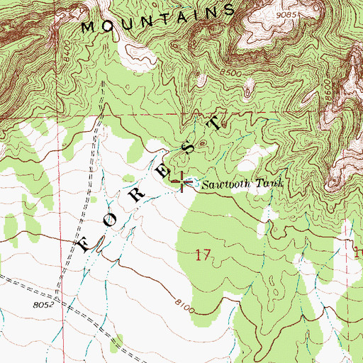 Topographic Map of Sawtooth Tank, NM