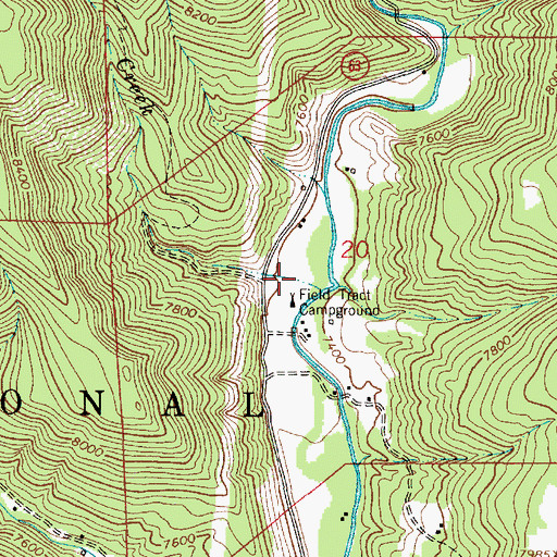 Topographic Map of Sawyer Creek, NM