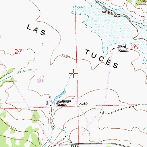 Topographic Map of Sawyer Creek, NM