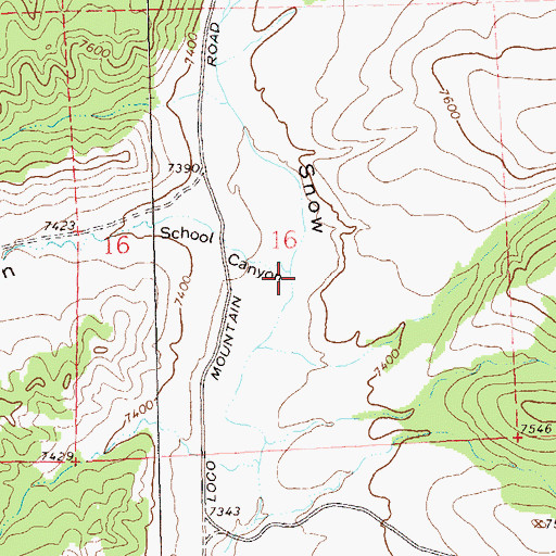 Topographic Map of School Canyon, NM