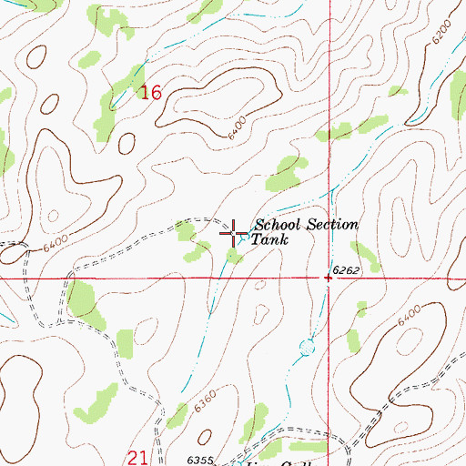 Topographic Map of School Section Tank, NM