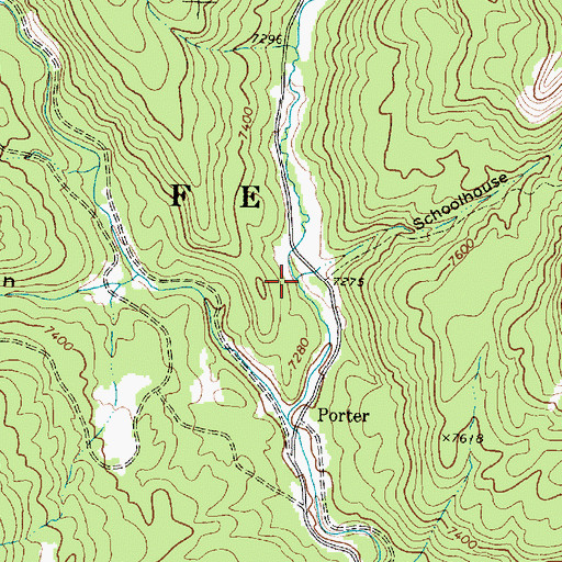 Topographic Map of Schoolhouse Canyon, NM