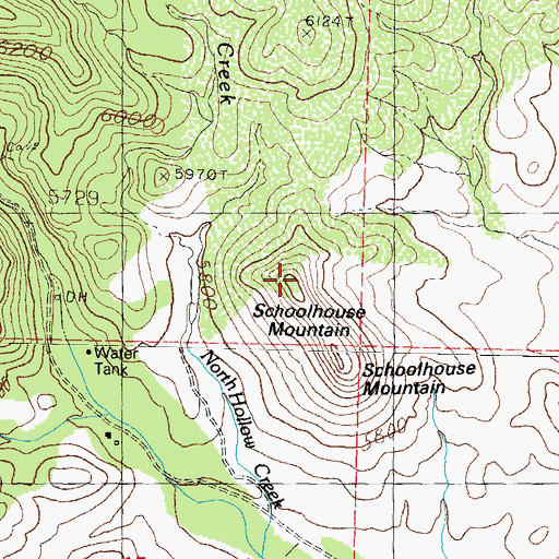 Topographic Map of Schoolhouse Mountain, NM