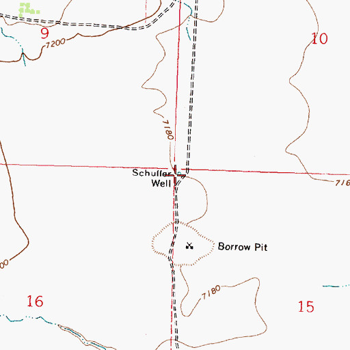 Topographic Map of Schuller Well, NM