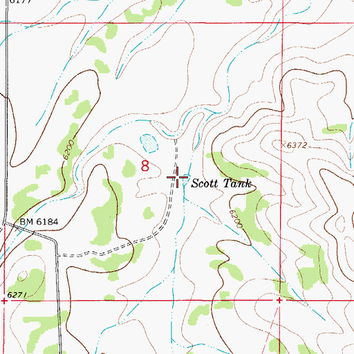 Topographic Map of Scott Tank, NM