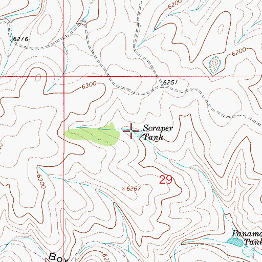 Topographic Map of Scraper Tank, NM