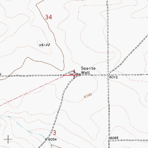 Topographic Map of Searite Well, NM