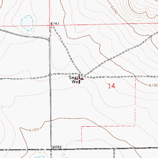 Topographic Map of Sears Well, NM