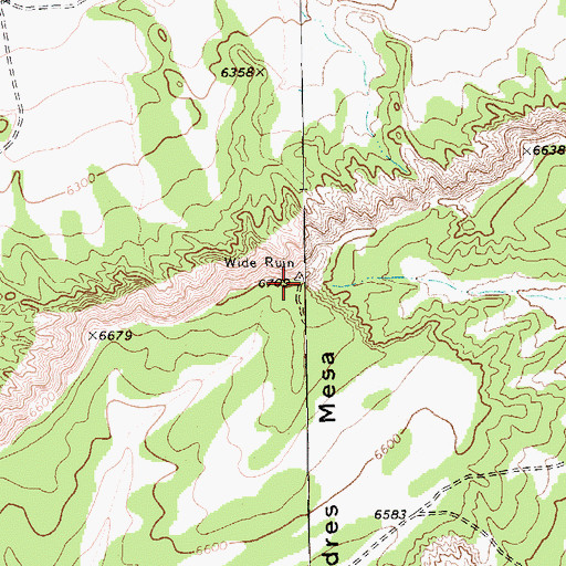 Topographic Map of Padres Mesa, AZ