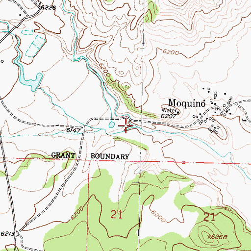 Topographic Map of Seboyetita Creek, NM