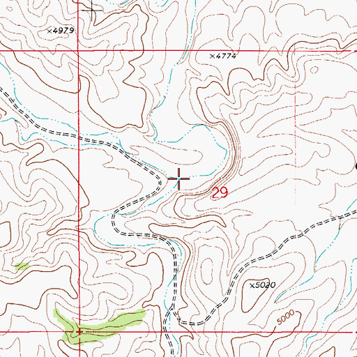 Topographic Map of Seco Canyon, NM