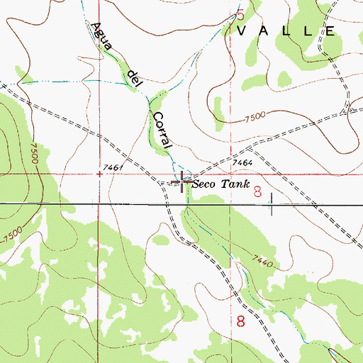 Topographic Map of Seco Tank, NM