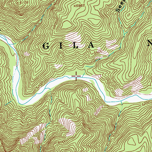Topographic Map of Seep Spring Canyon, NM