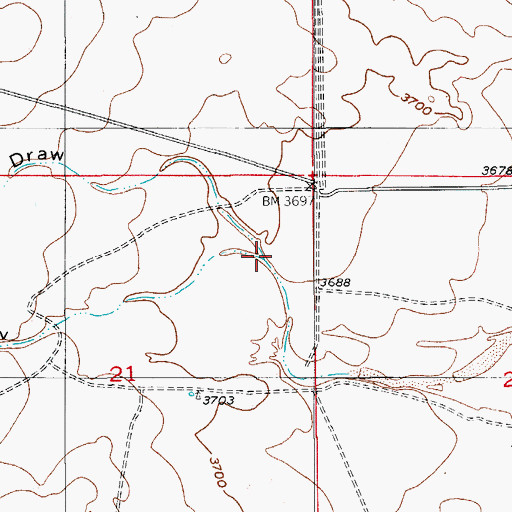 Topographic Map of Segrest Draw, NM