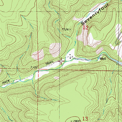 Topographic Map of Seventyfour Draw, NM