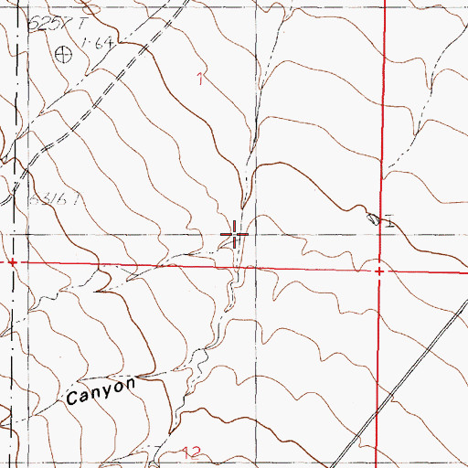 Topographic Map of Shakespeare Canyon, NM