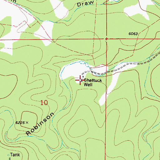 Topographic Map of Shattuck Well, NM