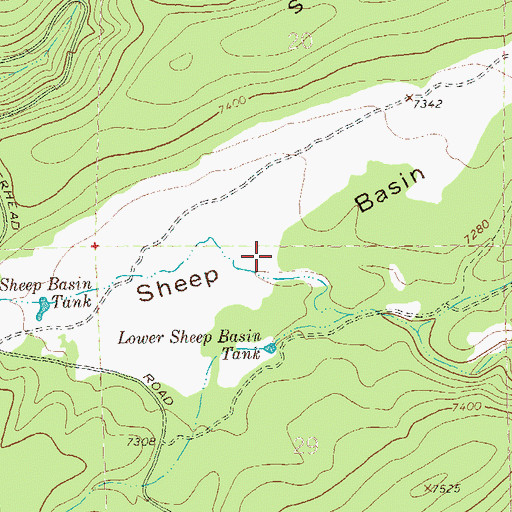Topographic Map of Sheep Basin, NM