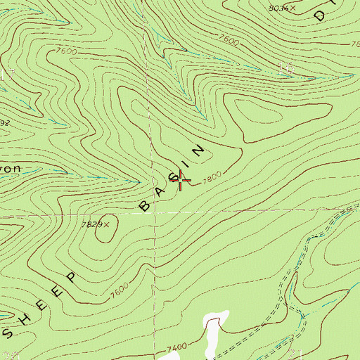 Topographic Map of Sheep Basin Divide, NM