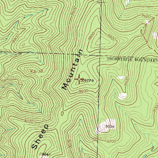Topographic Map of Sheep Mountain, NM