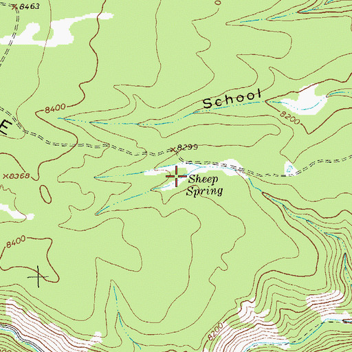 Topographic Map of Sheep Spring, NM