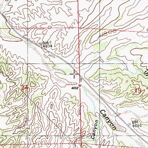 Topographic Map of Shelby Clark Canyon, NM