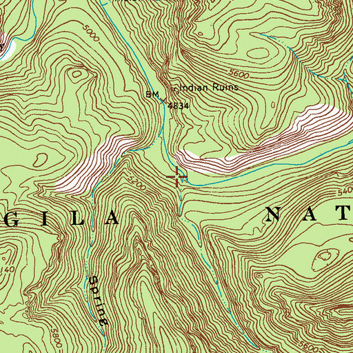 Topographic Map of Shelley Canyon, NM