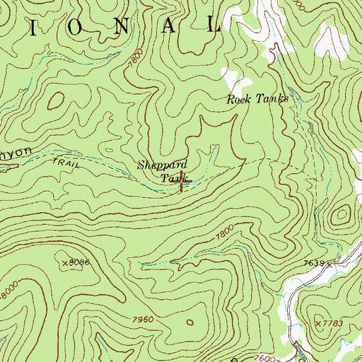 Topographic Map of Sheppard Tank, NM