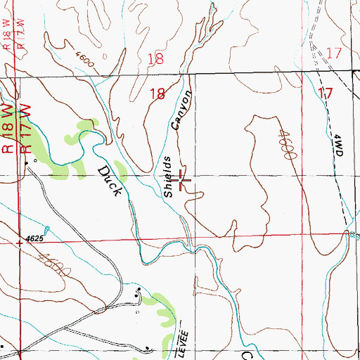 Topographic Map of Shields Canyon, NM