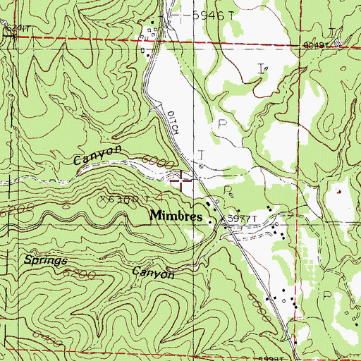 Topographic Map of Shingle Canyon, NM