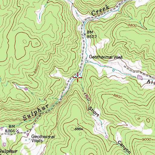 Topographic Map of Short Canyon, NM