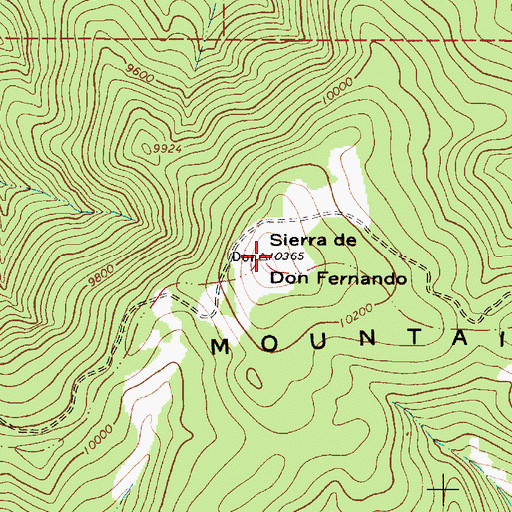 Topographic Map of Sierra de Don Fernando, NM