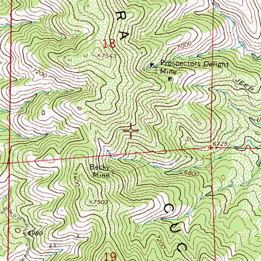 Topographic Map of Sierra Cuchillo, NM