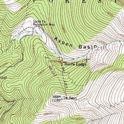 Topographic Map of Sierra Lodge, NM