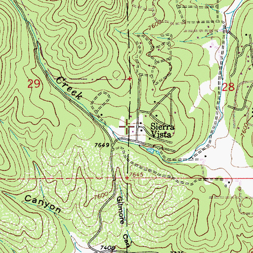 Topographic Map of Sierra Vista, NM