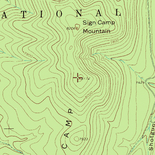 Topographic Map of Sign Camp, NM
