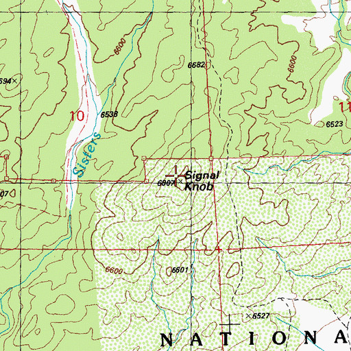 Topographic Map of Signal Knob, NM