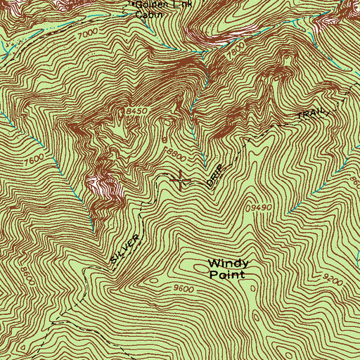 Topographic Map of Silver Drip Trail, NM