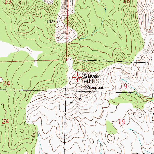 Topographic Map of Silver Hill, NM