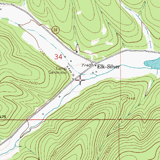 Topographic Map of Silver Springs Canyon, NM