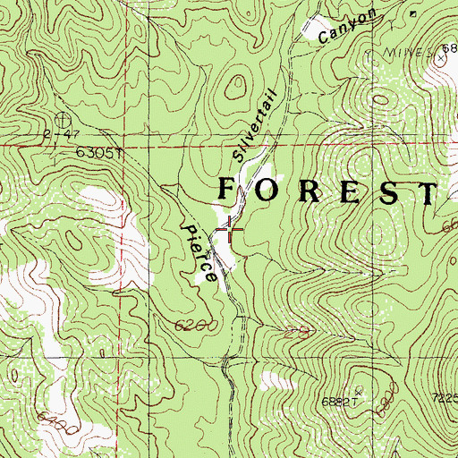 Topographic Map of Silvertail Canyon, NM