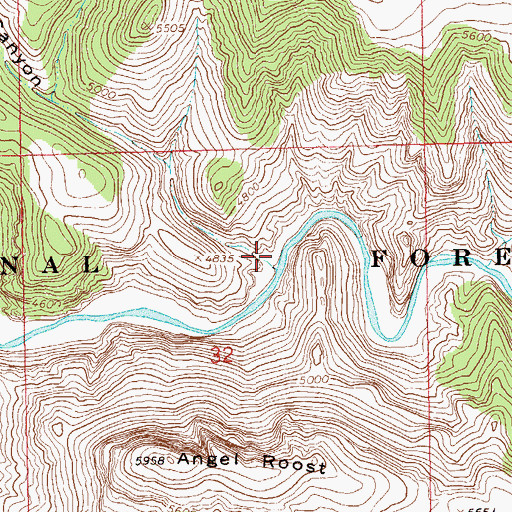 Topographic Map of Sipes Canyon, NM