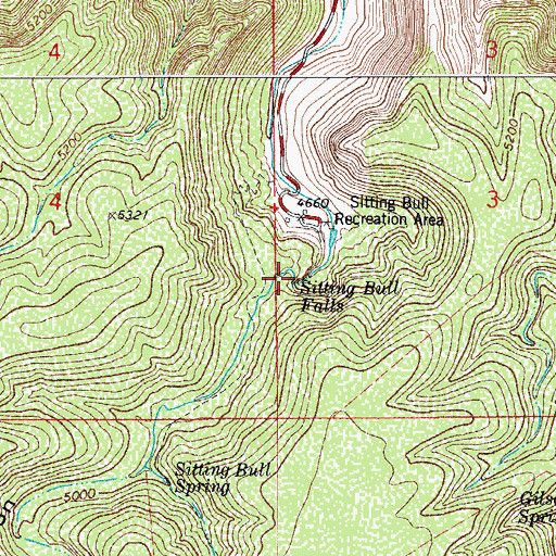 Topographic Map of Sitting Bull Falls, NM