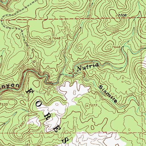 Topographic Map of Sixmile Draw, NM