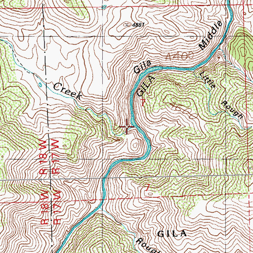 Topographic Map of Slate Creek, NM